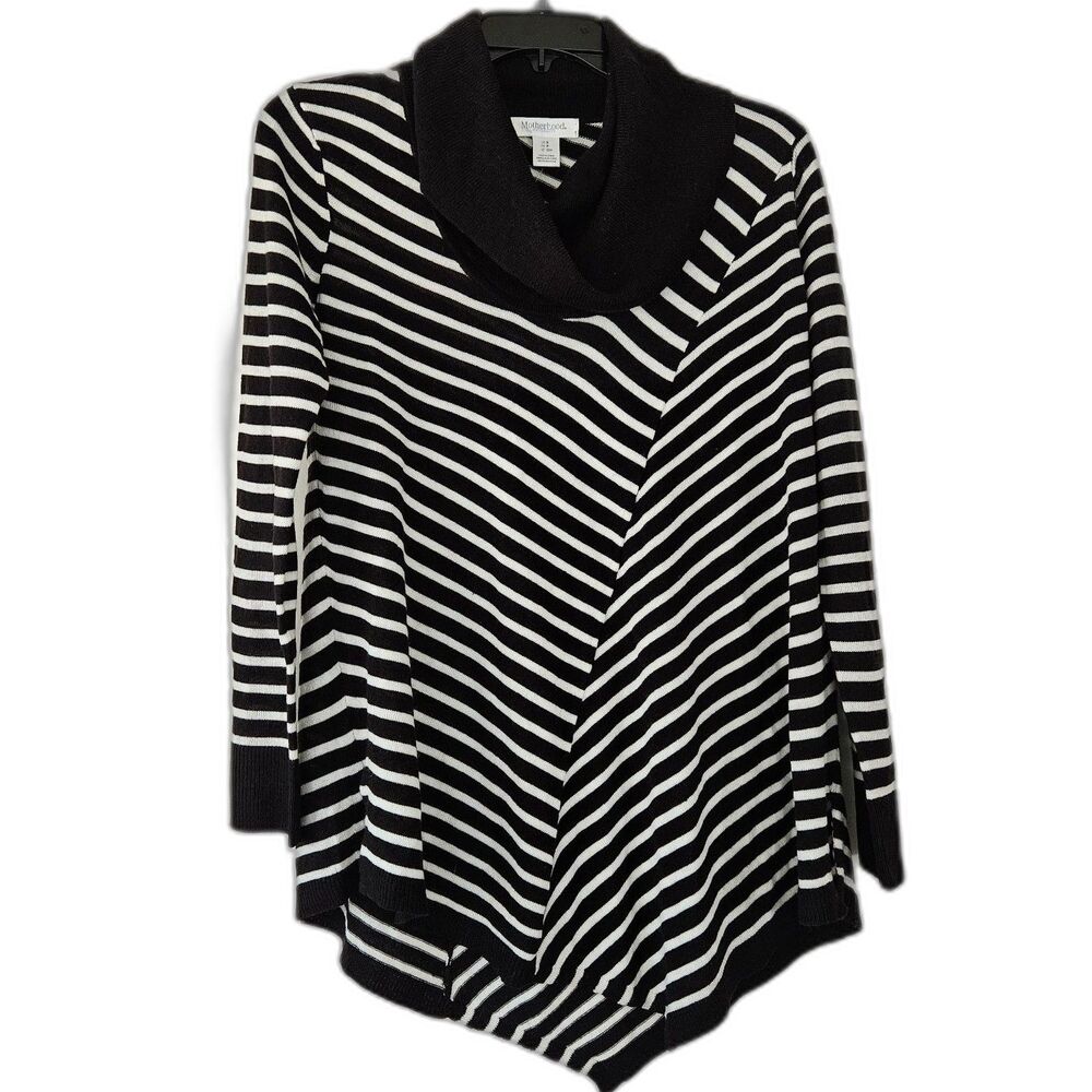 MOTHERHOOD MATERNITY NWT Cowl Neck Striped Pull Over Sweater Small
